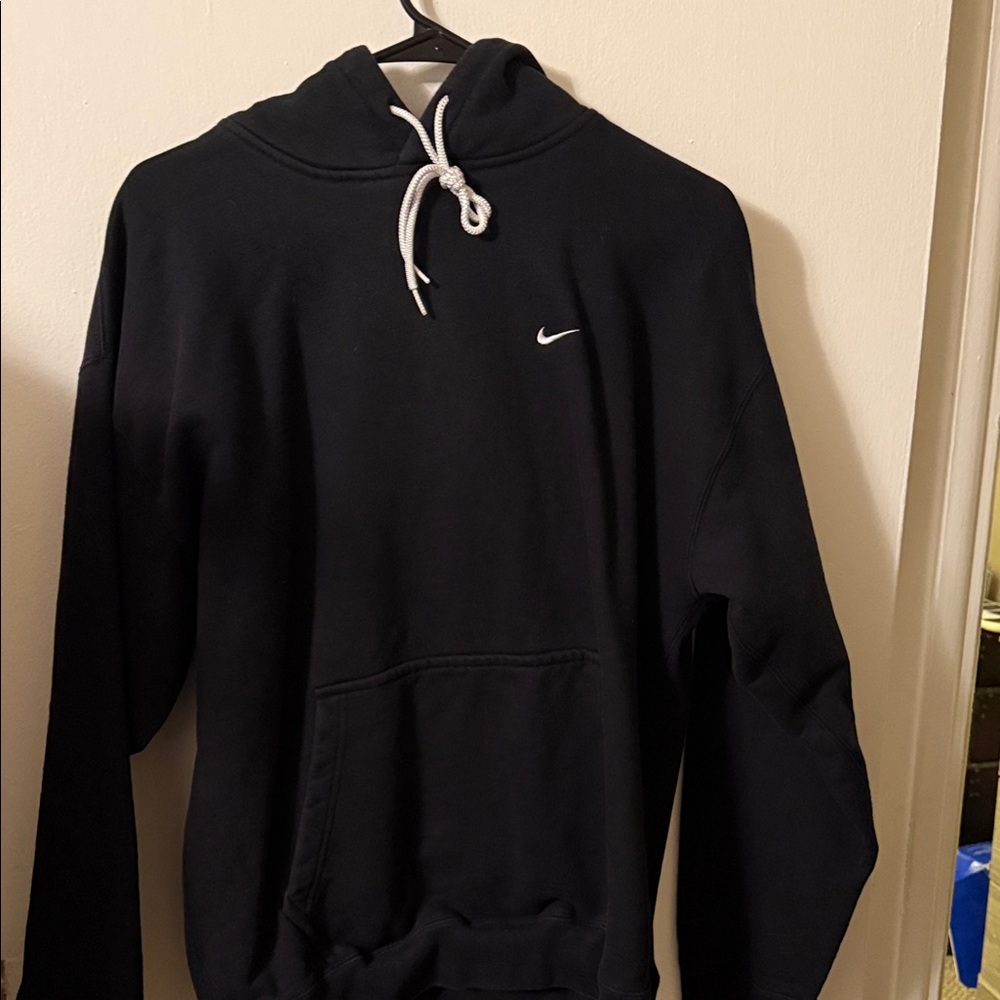 Nike Men's Dark Hoodie with White Accents